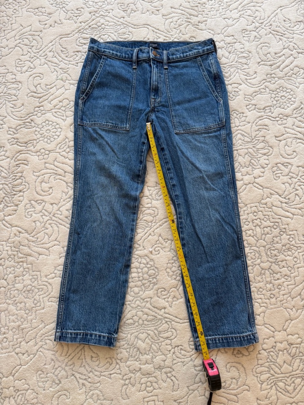 J. Crew Women's Straight-Leg Jeans in Classic Blue with Front Pockets NWOT - Picture 6 of 6